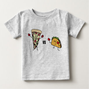 Camiseta De Bebé Pepperoni Pizza VS Taco: Mexican versus Italian