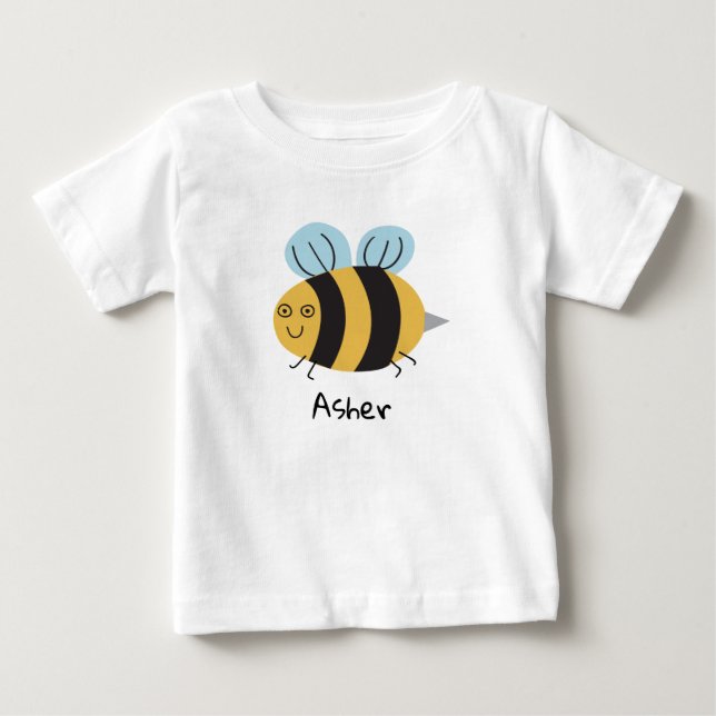 Camiseta De Bebé Pequeña abeja personalizada (Anverso)