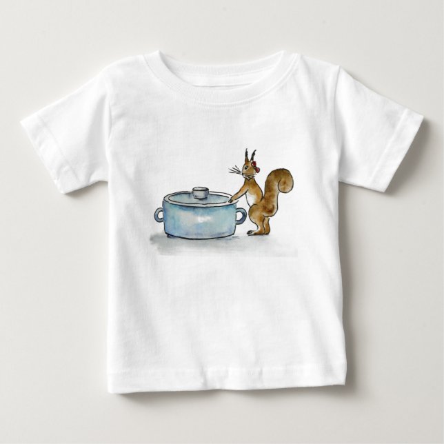 Camiseta De Bebé pequeña ardilla (Anverso)