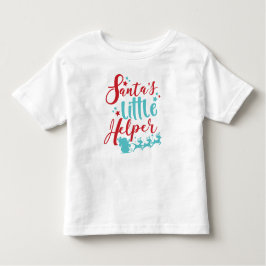 Camiseta De Bebé Pequeña ayudante de Santa Elena, Sleigh, reno, est