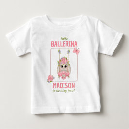 Camiseta De Bebé Pequeña bailarina bebé conejo chica cumpleaños flo