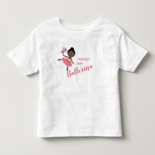 Camiseta De Bebé Pequeña Ballerina de mamá (pelo oscuro y piel)
