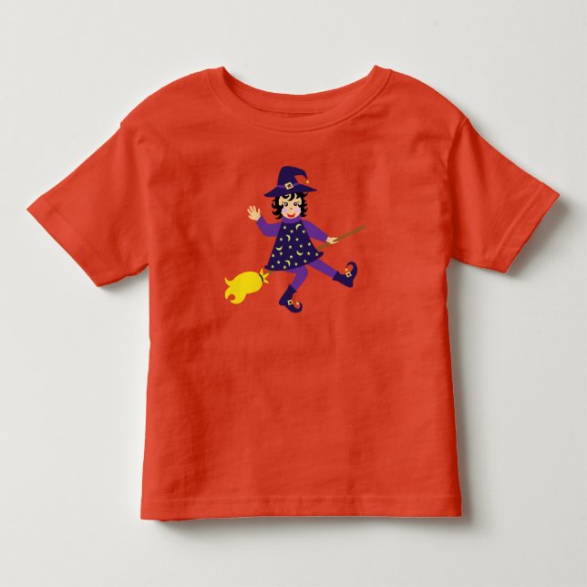 Camiseta De Bebé Pequeña bruja voladora (Anverso)