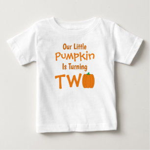 Camiseta De Bebé Pequeña Calabaza 2º cumpleaños