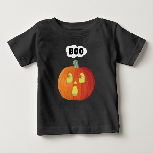 Camiseta De Bebé Pequeña calabaza de Halloween (Anverso)