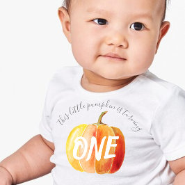 Camiseta De Bebé Pequeña Calabaza Primer Cumpleaños