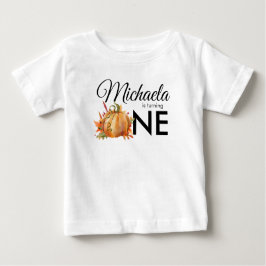 Camiseta De Bebé Pequeña Calabaza que se vuelve un cumpleaños otoño