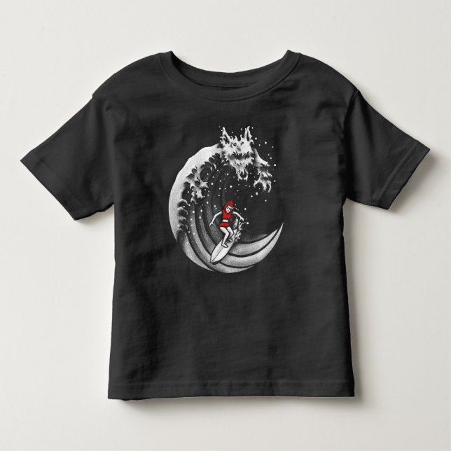 Camiseta De Bebé Pequeña Caperucita Roja De Surfing (Anverso)