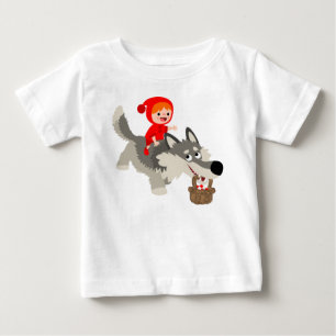 Camiseta De Bebé Pequeña Caperucita Roja Y La Camiseta Del Bebé Lob