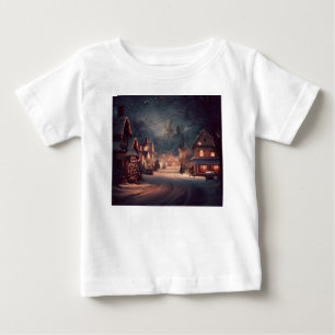 Camiseta De Bebé Pequeña ciudad 3 navidades