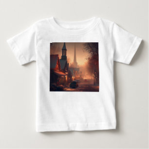 Camiseta De Bebé Pequeña ciudad 4 navidades