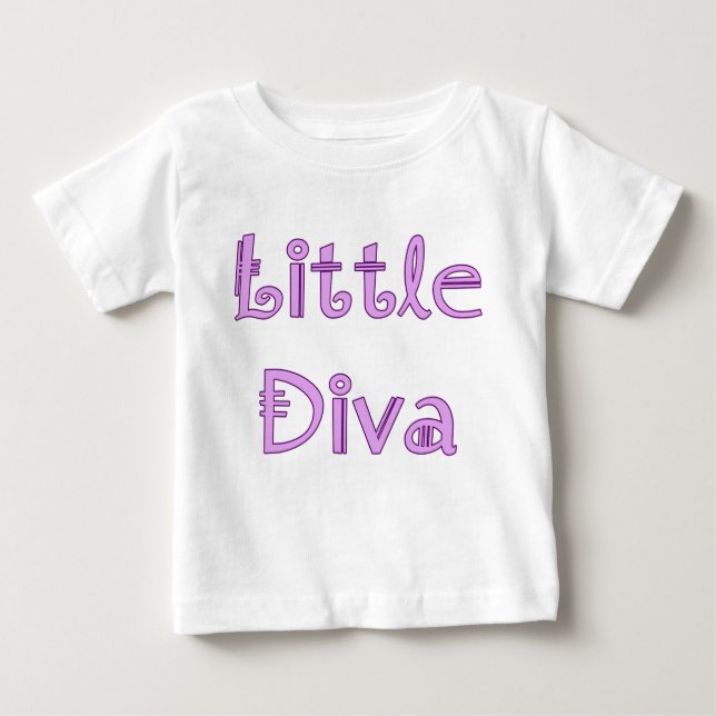 Camiseta De Bebé Pequeña diva (Anverso)