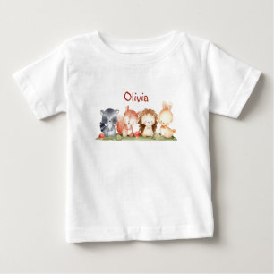 Camiseta De Bebé Pequeña granja animal nombre personalizado bebé pe