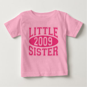 Camiseta De Bebé PEQUEÑA HERMANA 2009 (rosa)