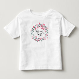 Camiseta De Bebé Pequeña Hermana Coral Peony Wreath Baby Girl