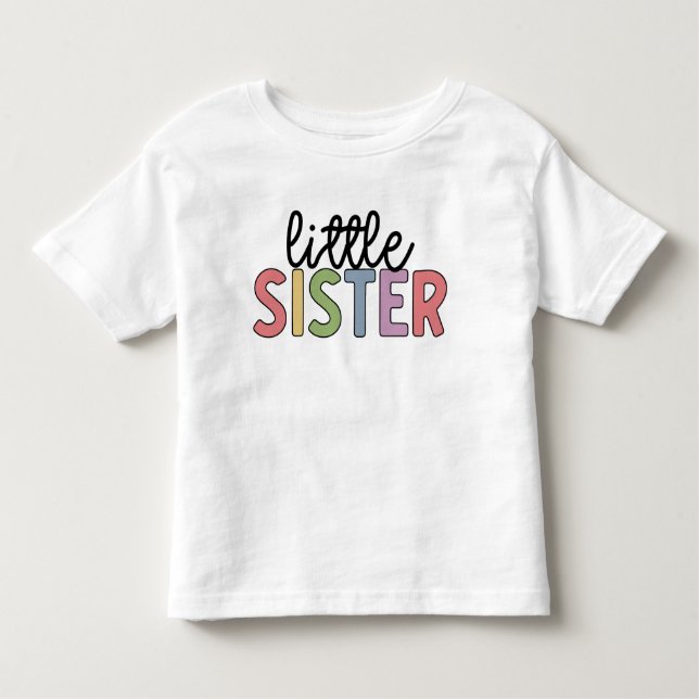 Camiseta De Bebé Pequeña Hermana Corta Hermanas Coincidentes Bebé (Anverso)