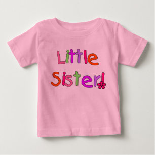 Camiseta De Bebé Pequeña hermana de colores vivos