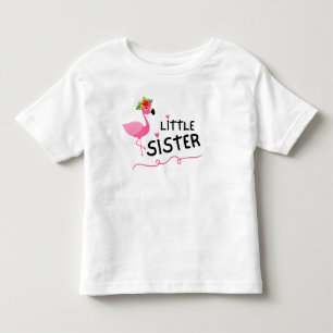 Camiseta De Bebé Pequeña hermana de Cute Flamingo