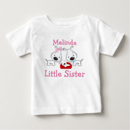 Camiseta De Bebé Pequeña hermana de perros personalizados