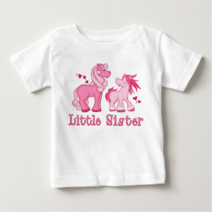 Camiseta De Bebé Pequeña hermana de Pink Ponys