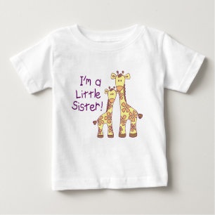Camiseta De Bebé Pequeña hermana Giraffe