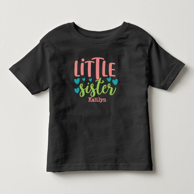 Camiseta De Bebé Pequeña hermana personalizada (Anverso)