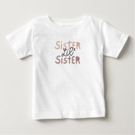 Camiseta De Bebé Pequeña Hermana Tee. Compañera de Gran Hermana Tee
