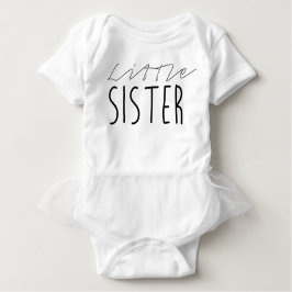 Camiseta De Bebé Pequeña hermana | Tipografía negrita negra