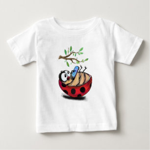 Camiseta De Bebé Pequeña Ladybug con el teléfono Baby T-Shirt Sprin
