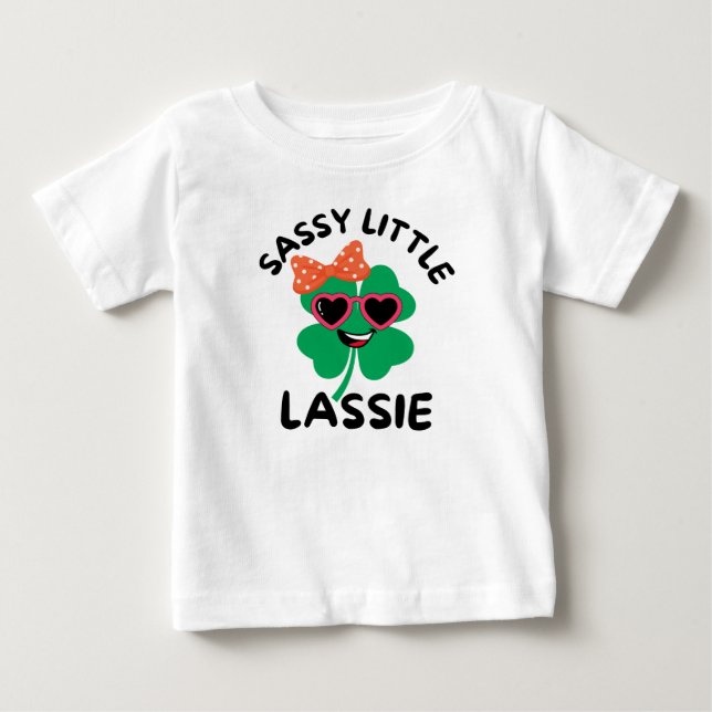 Camiseta De Bebé Pequeña Lassie fresca: niños bebés del Día de San  (Anverso)