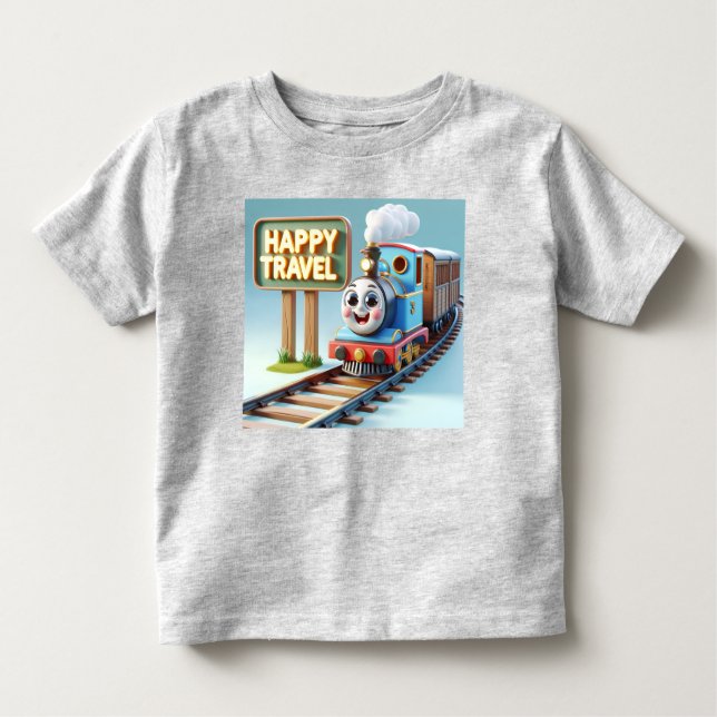 Camiseta De Bebé Pequeña Locomotora animada de Natasha Us (Anverso)