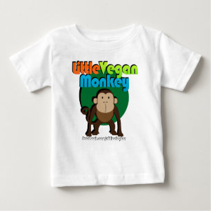 Camiseta De Bebé Pequeña manga de larga duración de mono vegan/niño