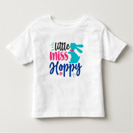 Camiseta De Bebé Pequeña Miss Hoppy Easter Toddler T-Shirt