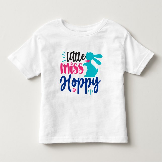 Camiseta De Bebé Pequeña Miss Hoppy Easter Toddler T-Shirt (Anverso)