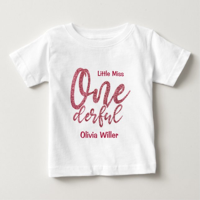 Camiseta De Bebé Pequeña Miss Maravillosa Chica (Anverso)