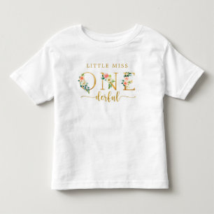 Camiseta De Bebé Pequeña Miss Maravillosa Chica de cumpleaños