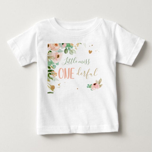 Camiseta De Bebé Pequeña Miss Maravillosa Chica de cumpleaños (Anverso)