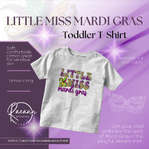 Camiseta De Bebé Pequeña Miss Mardi Gras Toddler/Baby T-Shirt