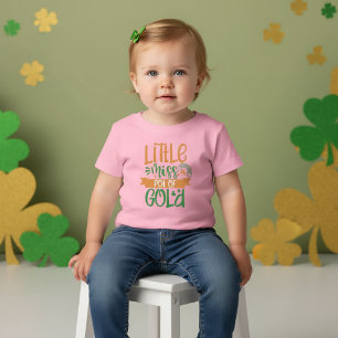 Camiseta De Bebé Pequeña Miss Oro St Patrick T-Shirt para niños