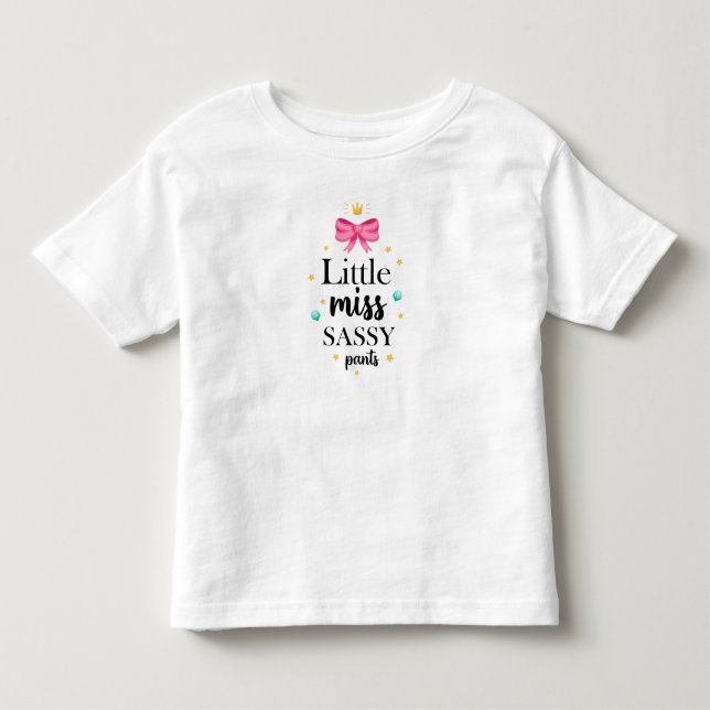 Camiseta De Bebé Pequeña Miss Sassy Pants Toddler Shirt (Anverso)