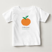 Pequeña Naranja cortada bebé camiseta