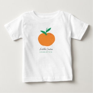 Camiseta De Bebé Pequeña Naranja cortada bebé camiseta