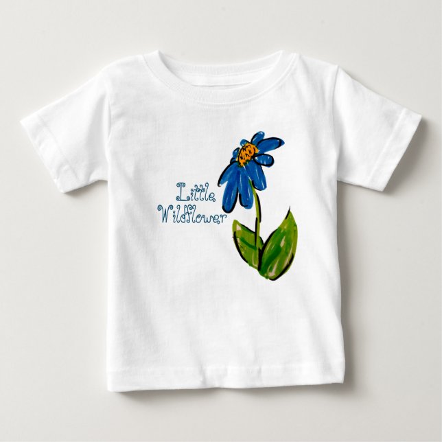 Camiseta De Bebé Pequeña obra de arte de flores silvestres (Anverso)