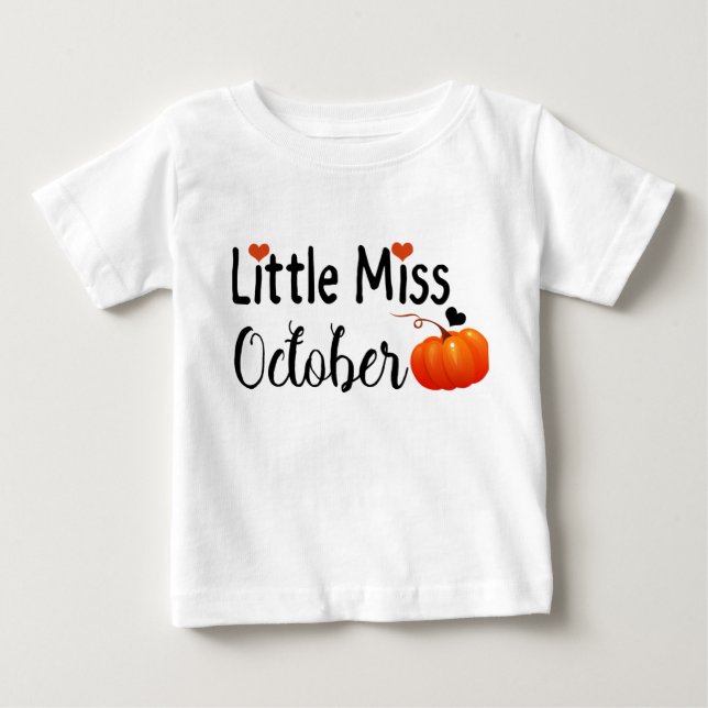 Camiseta De Bebé pequeña perdida octubre (Anverso)