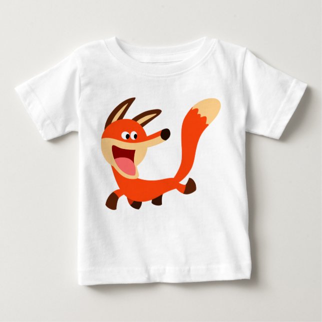 Camiseta De Bebé Pequeña Personalizado maliciosa Fox Baby T-Shirt (Anverso)