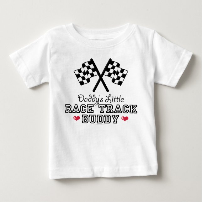 Camiseta De Bebé Pequeña pista de carreras de papi, bebé, durmiendo (Anverso)
