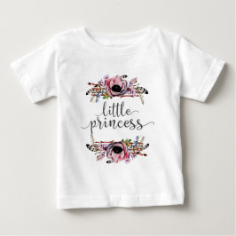 Camiseta De Bebé Pequeña Princesa | Boho Moda Floral Baby Girl Tutu