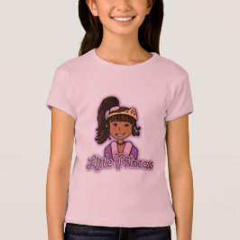 Camiseta De Bebé Pequeña Princesa de cabello oscuro chica rosa supe