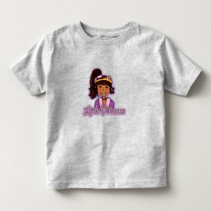 Camiseta De Bebé Pequeña Princesa de cabello oscuro chica rosa supe