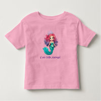 Pequeña princesa de sirena rosa arco iris niños co